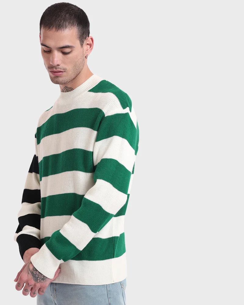بيواكوف Men's Rolling Hills Striped Oversized Sweater